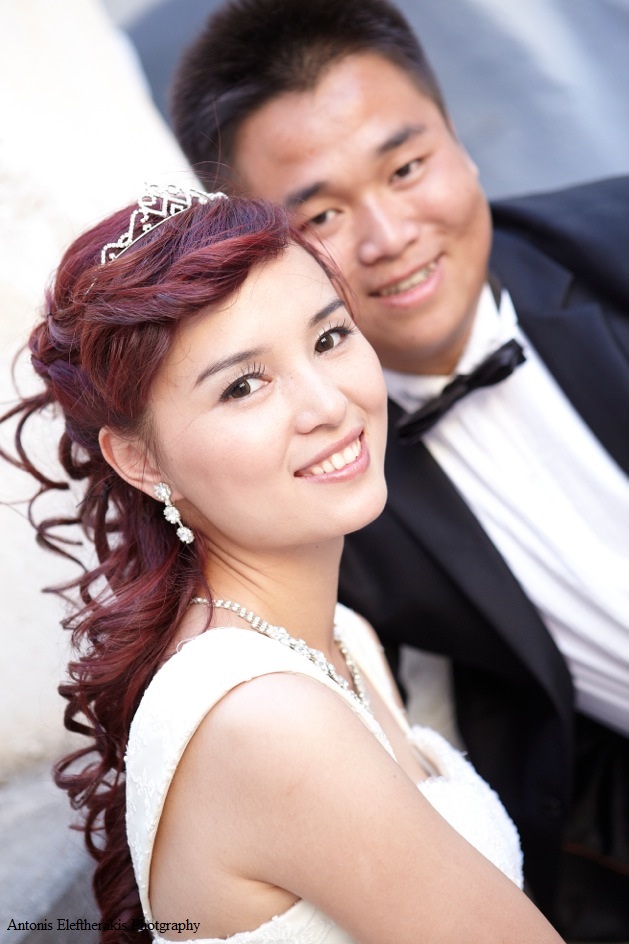 santorini asian bride